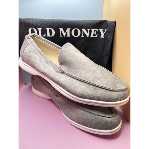 OLD MONEY Gray Suede Loafer New Size EU 45 US 13 (Bx 20) - Picture 1 of 7